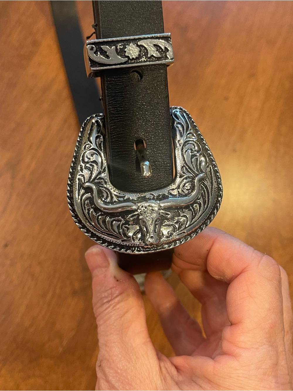 INDIGOLUSH Mexico Mini Western Double Buckle Black Silver - Picture 8 of 8